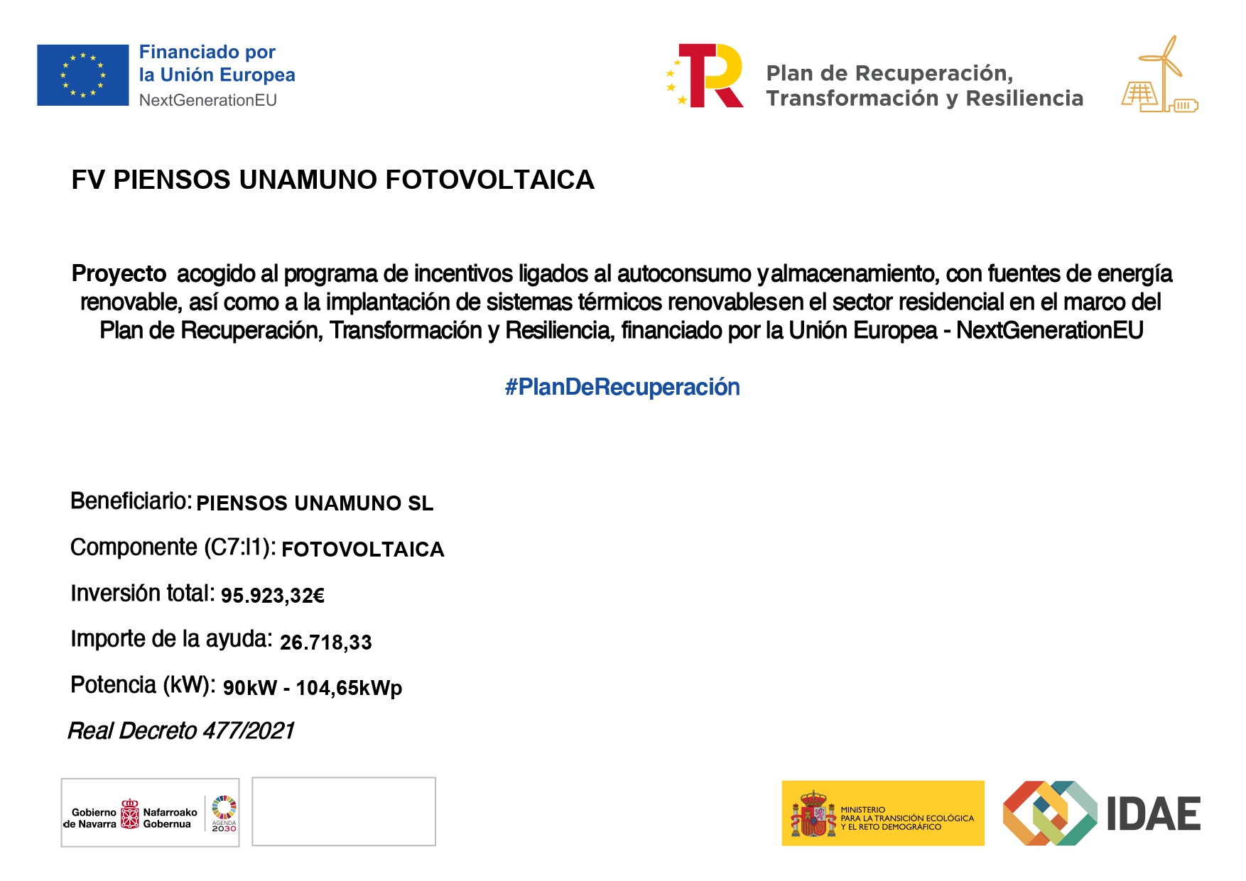 Proyecto cofinanciado por